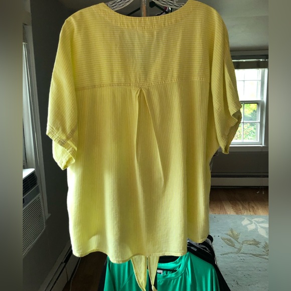 Time & Tru Linen Blend Boxy Short Sleeve Tops size XL - Picture 4 of 10